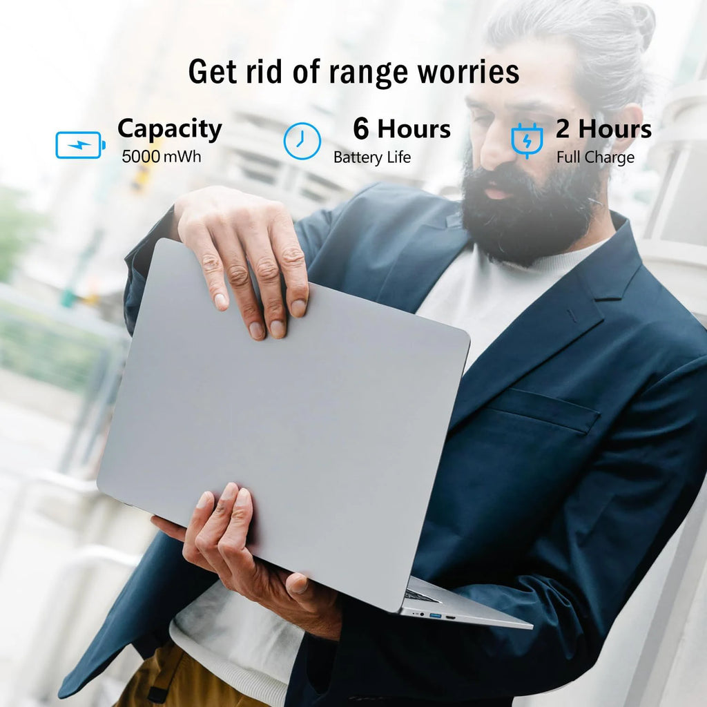 Xiaman New 14.1" Laptop Computer Windows 11 Intel Atom A3950 2026 Notebook PC 12GB RAM 512GB 1TB SSD 1920*1080P Office Computer