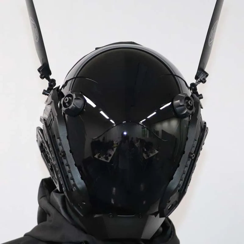 Máscara Cyberpunk de Cara Completa para Cosplay, Disfraz, Accesorio para Halloween, Festival de Música, Comic-Con, Juego de Rol, Máscara de Guerrero Mecánico de Ciencia Ficción