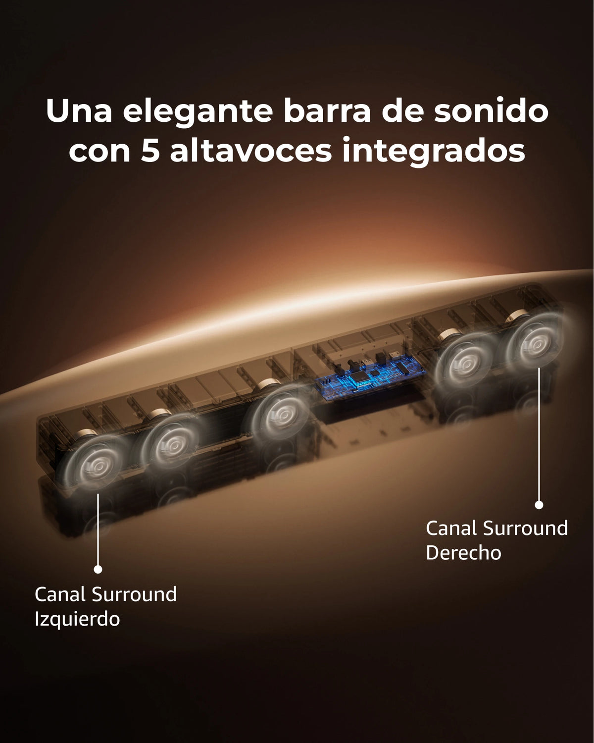 Barra de Sonido ULTIMEA 5.1CH con Subwoofer, Dolby Atmos, VoiceMX, BassMX, APP, Barra de Sonido de 340W para Smart TV, Sistema de Sonido de Cine en Casa