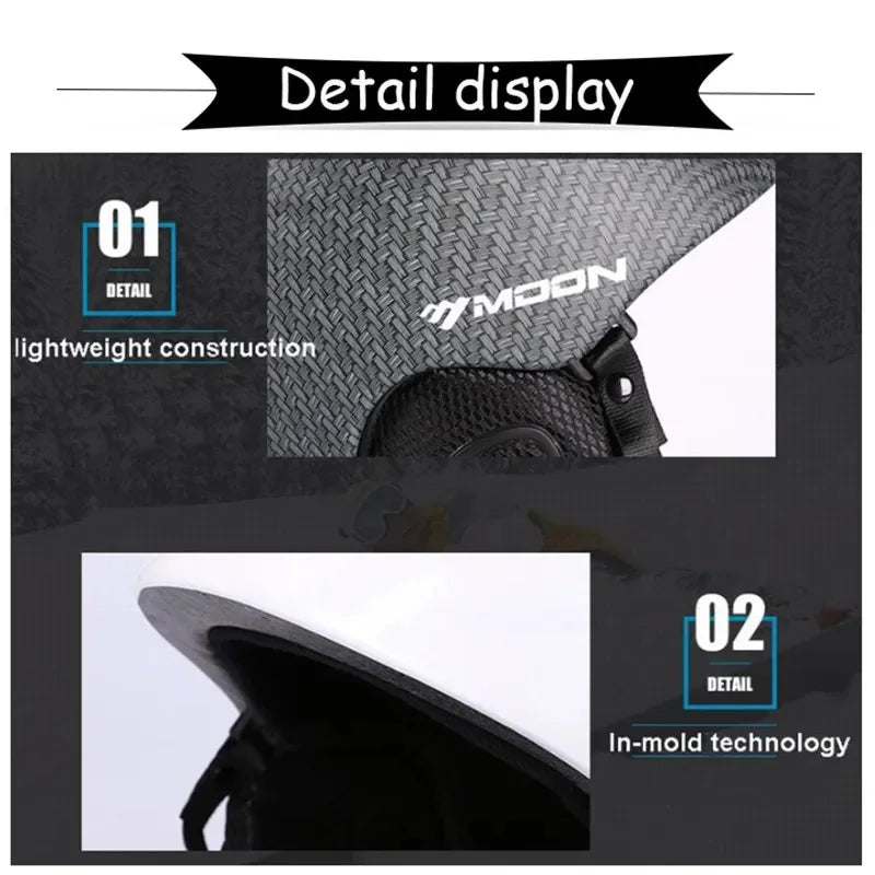 MOON PC + EPS casco de esquí para adultos y jóvenes, cascos de Skateboard para deportes de nieve, con 2 regalos
