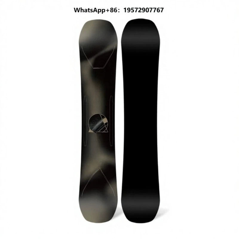 Tabla de Snowboard Plana Tallada en Oro con Diseño de Ocho Caracteres, Deslizante, para Invierno, para Adultos, para Todo Tipo de Montaña, de Álamo + 2 Haya