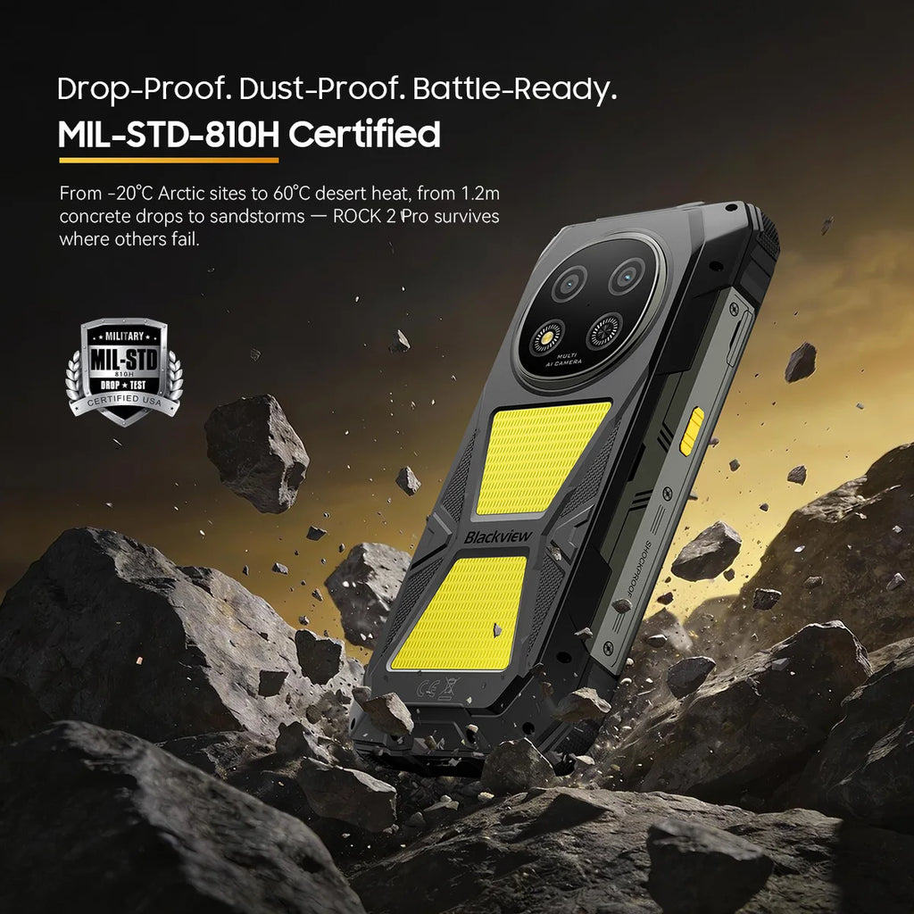 [Envío desde Francia] Smartphone resistente Blackview ROCK 2 Pro 8GB+256GB 6.67'' IPS Android 16 15000mAh 33W 5G Huella dactilar NFC