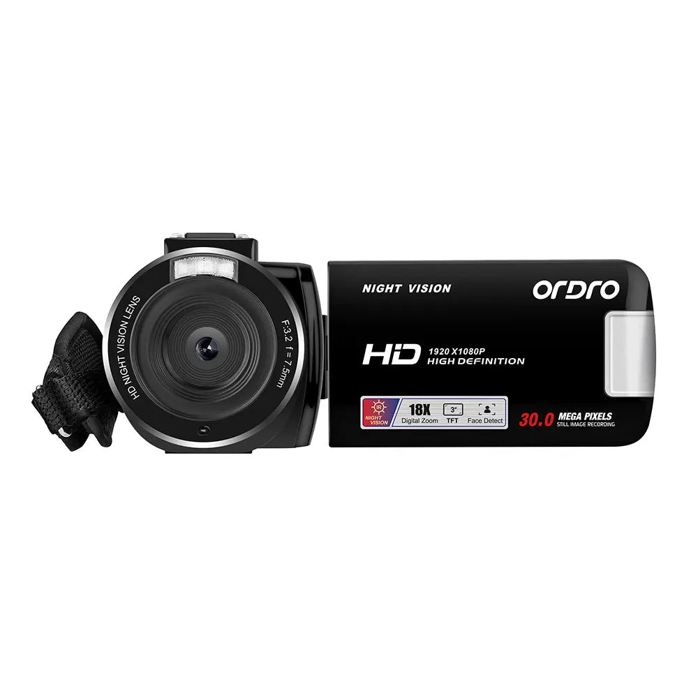 ORDRO-cámara Digital Vintage Full HD 1080P, videocámara de vídeo con visión nocturna infrarroja para uso doméstico, barata, Vlogging