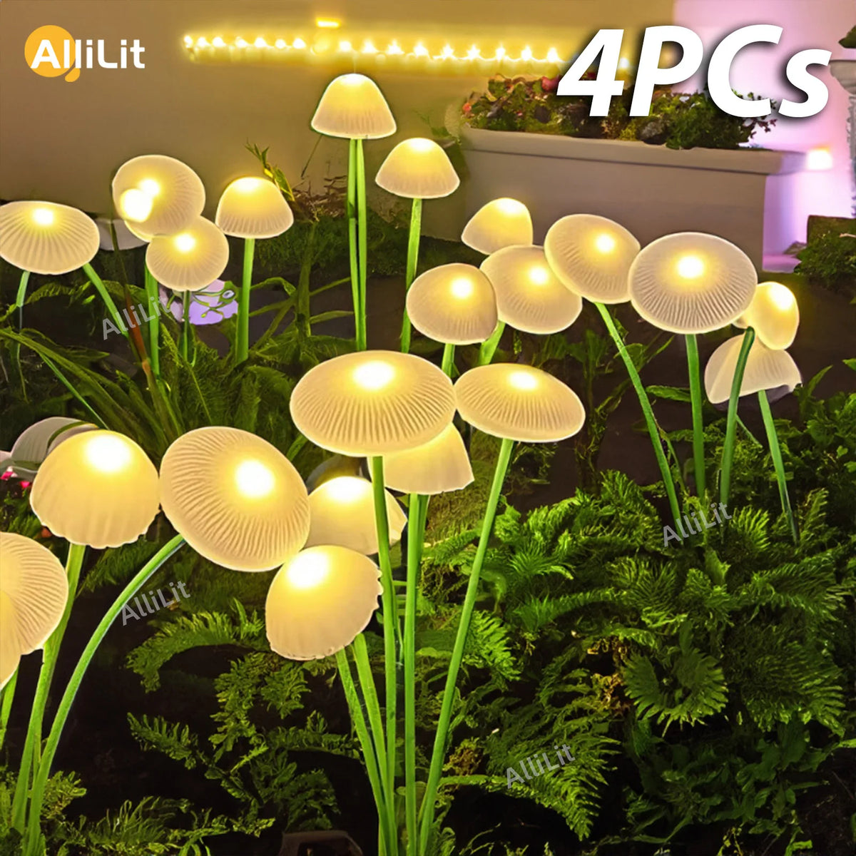 Luces solares LED para exteriores, luces solares para césped con forma de seta, impermeables, para fiestas, Patio, camino, lámpara de medusas para decoración de jardín