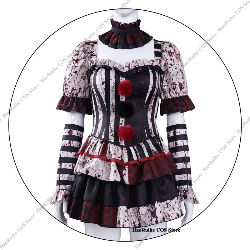 Nuevo Disfraz de Cosplay de Art the Clown de Terrifier, Máscara, Calcetines, Mono para Hombre, Disfraz de Terror para Mujer, Traje para Halloween, Carnaval y Fiestas