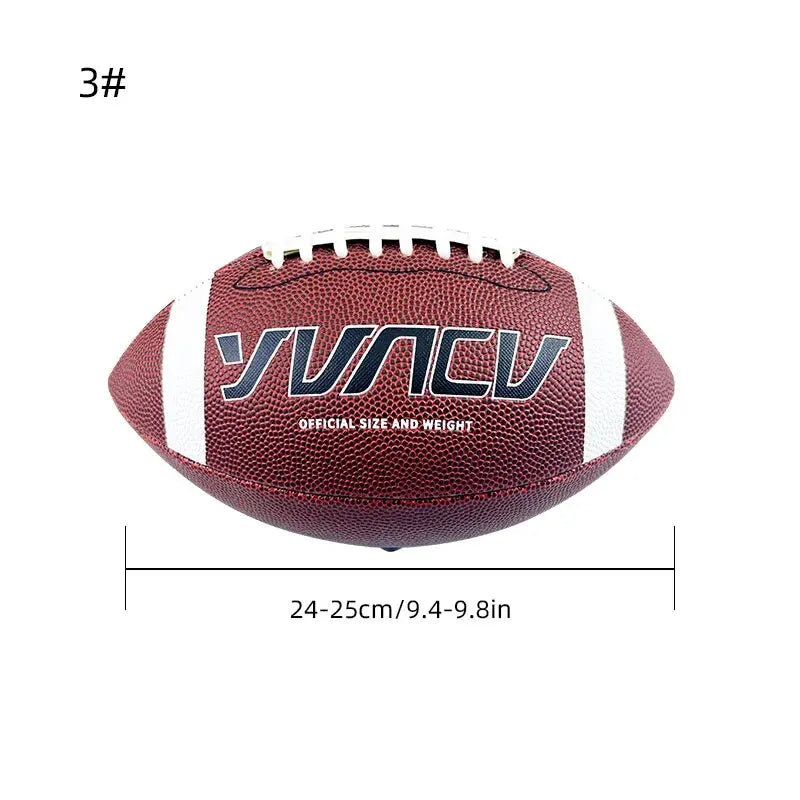 1 balón de fútbol americano estándar para jóvenes y adultos, para deportes al aire libre, juegos, competiciones, entrenamiento, rugby, tallas 9, 6, 3