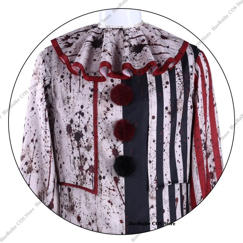 Nuevo Disfraz de Cosplay de Art the Clown de Terrifier, Máscara, Calcetines, Mono para Hombre, Disfraz de Terror para Mujer, Traje para Halloween, Carnaval y Fiestas