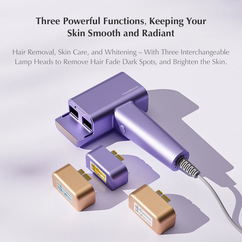 Depiladora láser KBT16, versión láser, para depilación IPL, con tecnología de enfriamiento ICE, 1000000 pulsos automáticos, indolora, para uso doméstico en todo el cuerpo.