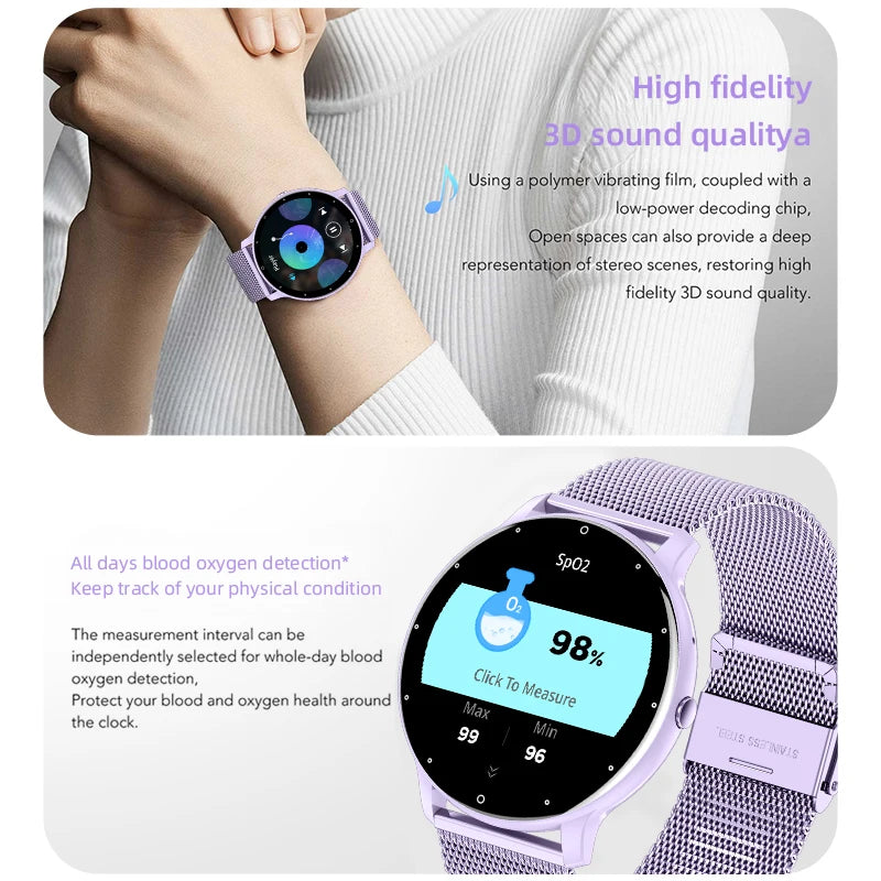 Reloj inteligente LIGE 2026, nuevo rastreador de actividad física deportivo con pantalla táctil completa, resistente al agua IP68, reloj inteligente con llamadas Bluetooth para hombres y mujeres