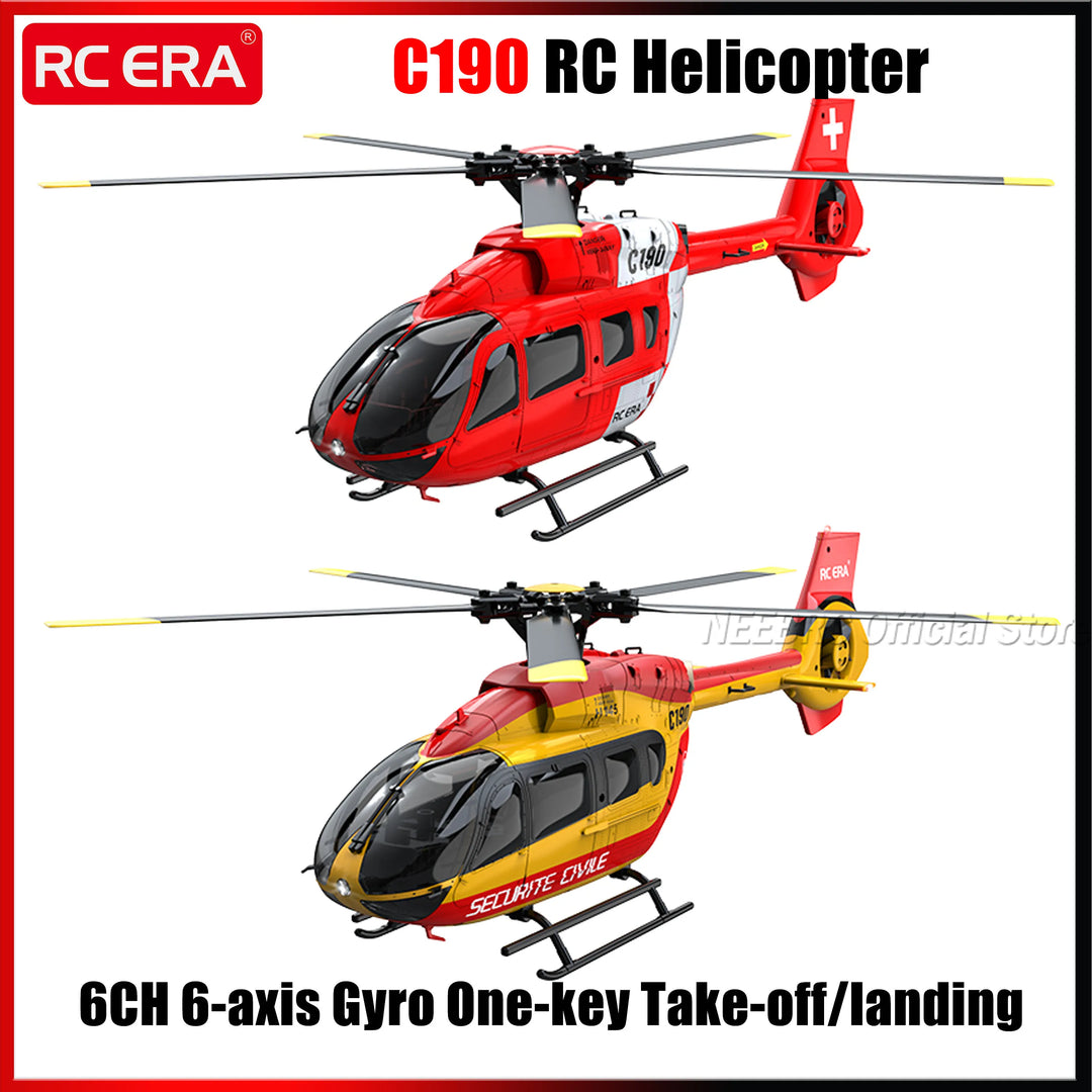 Helicóptero RC C190 1/30 6CH con Giroscopio de 6 Ejes, Despegue/Aterrizaje con una Sola Tecla, BLS 7.4V, Ajuste de Altura Barométrico + Localización de Flujo Óptico