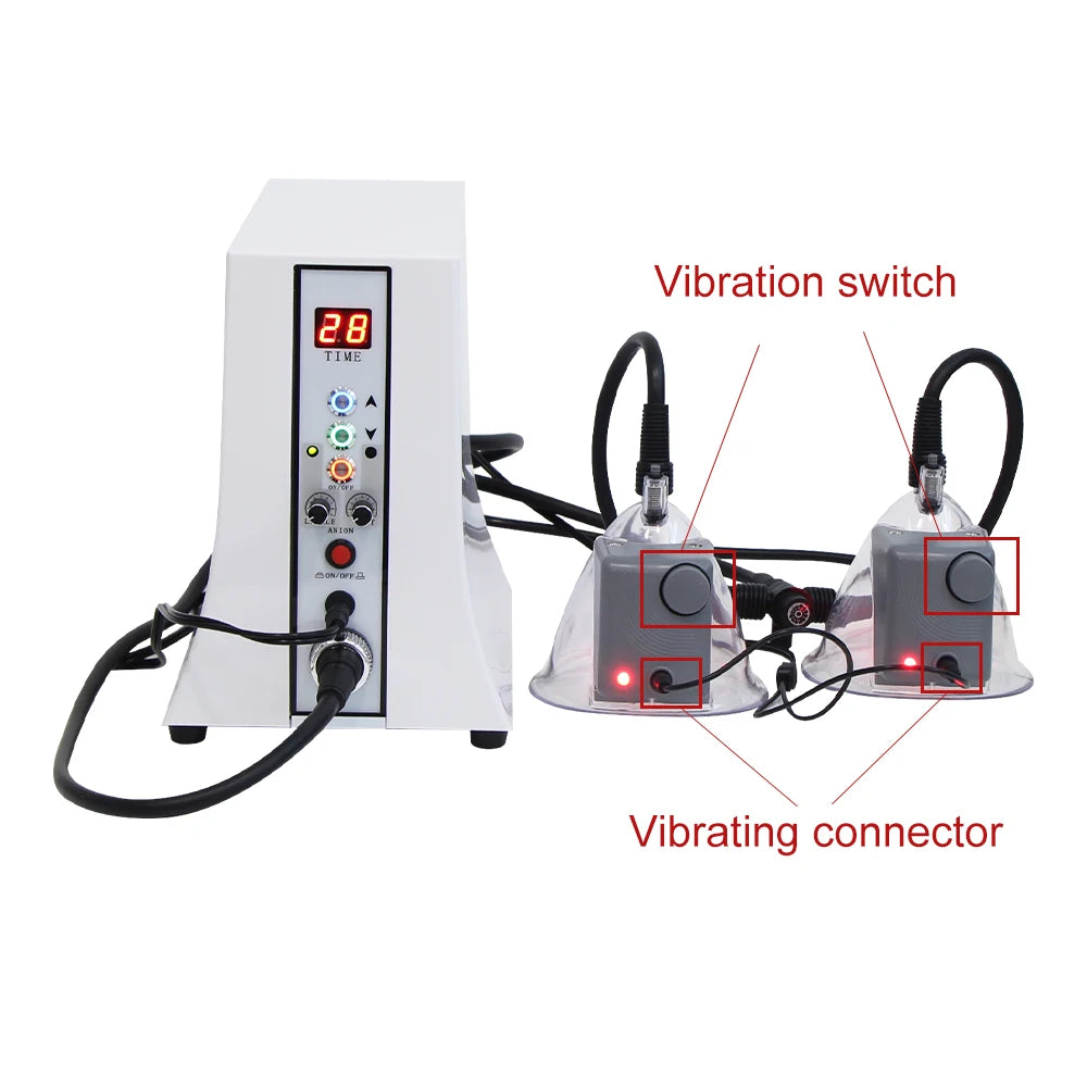 Máquina de terapia de vacío AOKO de 35 copas para aumento de senos, adelgazamiento, modelado corporal, realzador de caderas, masajeador de ventosas, levantamiento de glúteos, cuidado facial, uso en spa en casa.