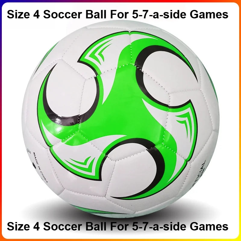 Balón de Fútbol Oficial de Entrenamiento Talla 4 Talla 5, PVC Premium Sin Costuras, Resistente al Desgaste, Regalo para Niños y Adultos, para Competencia Diaria