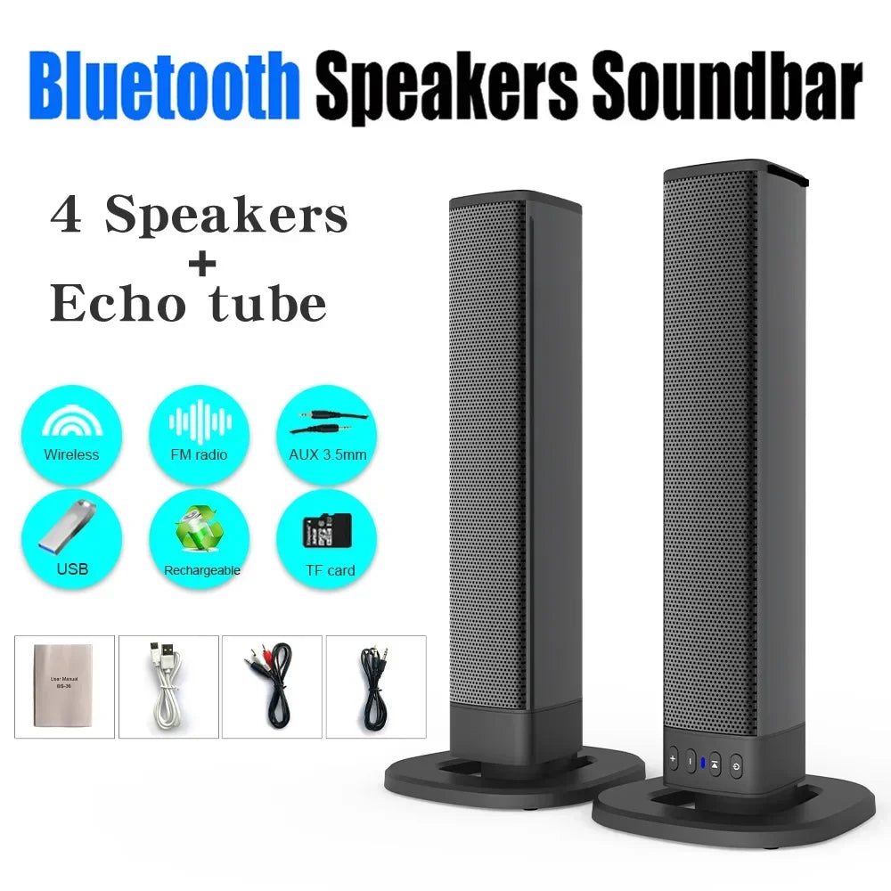 Potente barra de sonido, barra de sonido de Radio, Audio, TV, ordenador, Subwoofer, altavoz inalámbrico de cine en casa, barra de sonido, Altavoz Bluetooth