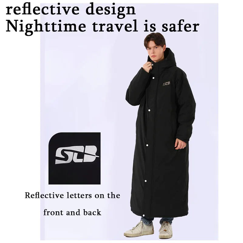 Traje de esquí impermeable a prueba de viento para invierno, mono de lana gruesa para hombres y mujeres, traje de motociclismo resistente al frío