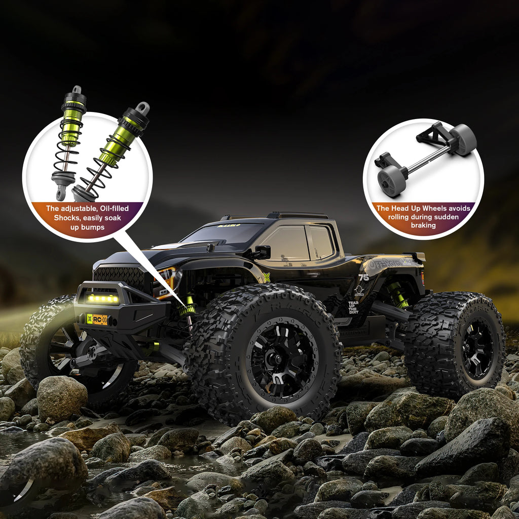 RLAARLO All-Round Terminator, Auto RC 4x4 Todoterreno, Camioneta Monstruo a Control Remoto, Escala 1:10, Auto RC de Escalada Todo Terreno