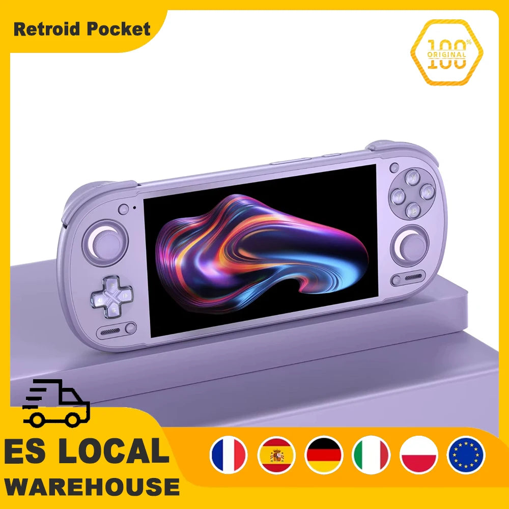 Consola de Juegos Android Retroid Pocket 6 RP6, Pantalla AMOLED de 5.5 Pulgadas 1080P 120Hz, Batería de 6000mAh, Gatillos con Efecto Hall, 8GEN2, Consola Portátil
