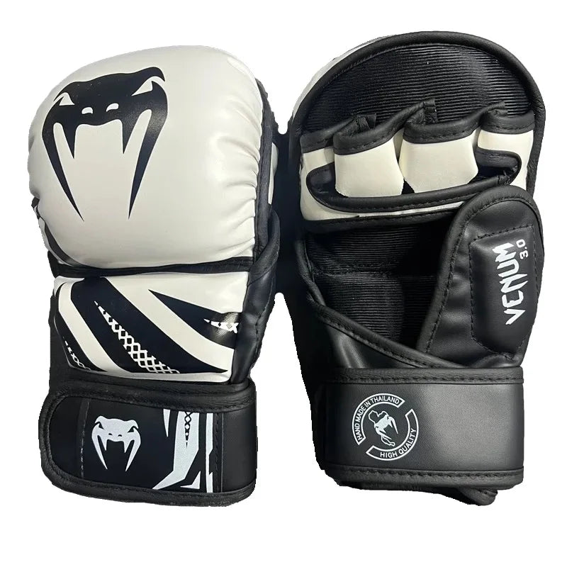 Guantes de Boxeo Bread, Guantes de Combate para Hombre y Mujer, Guantes de Medio Dedo para Entrenamiento de MMA, Guantes de Boxeo para Adultos, Guantes para Saco de Arena