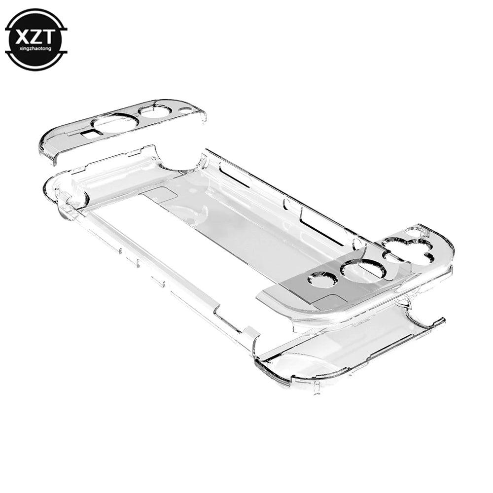 Funda protectora transparente de cristal para Nintendo Switch OLED, carcasa rígida transparente acoplable para consola Switch OLED, accesorio