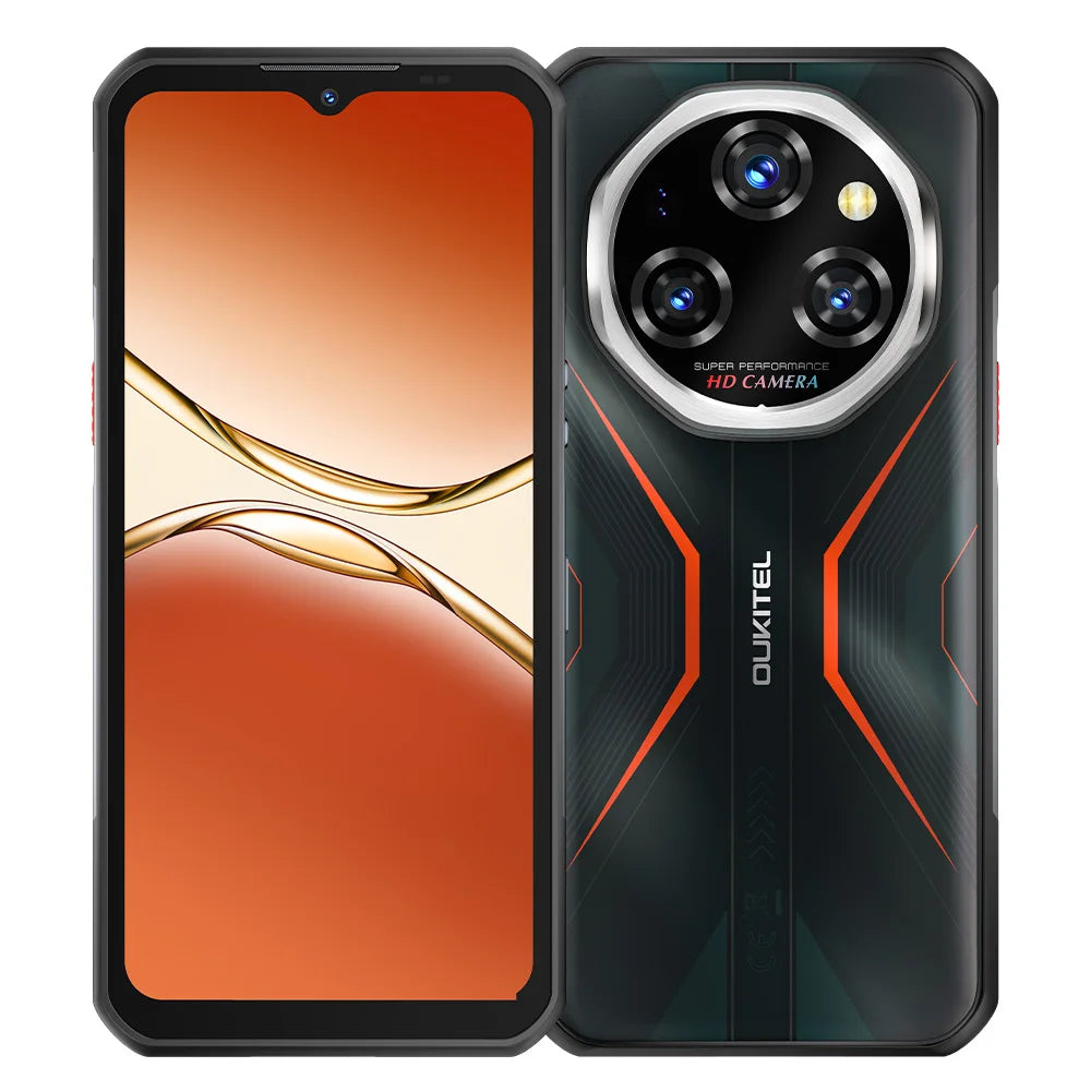 [Enviado desde dentro de Europa] Teléfono Resistente OUKITEL WP55 Pro 5G, Pantalla FHD+ de 6.58 Pulgadas y 120Hz, 48(16+32)GB RAM+512GB ROM, Dimensity 7025 5G, Batería de 11000mAh, Carga Rápida de 33W, Cámara de 108MP+32M