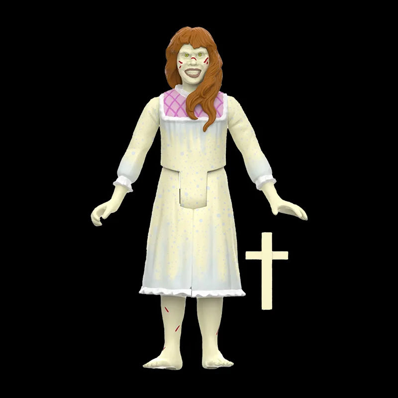 Figura de acción de la película de terror, modelo coleccionable de juguete de Halloween para niños, versión luminosa de Regan, inventario 7