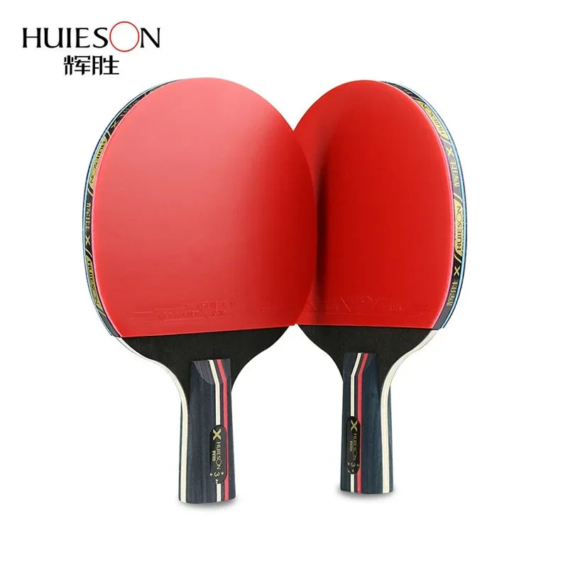 Raqueta de Tenis de Mesa HuIESon Oficial de 3/5 Estrellas, Raqueta Profesional de Entrenamiento de Carbono para Tenis de Mesa