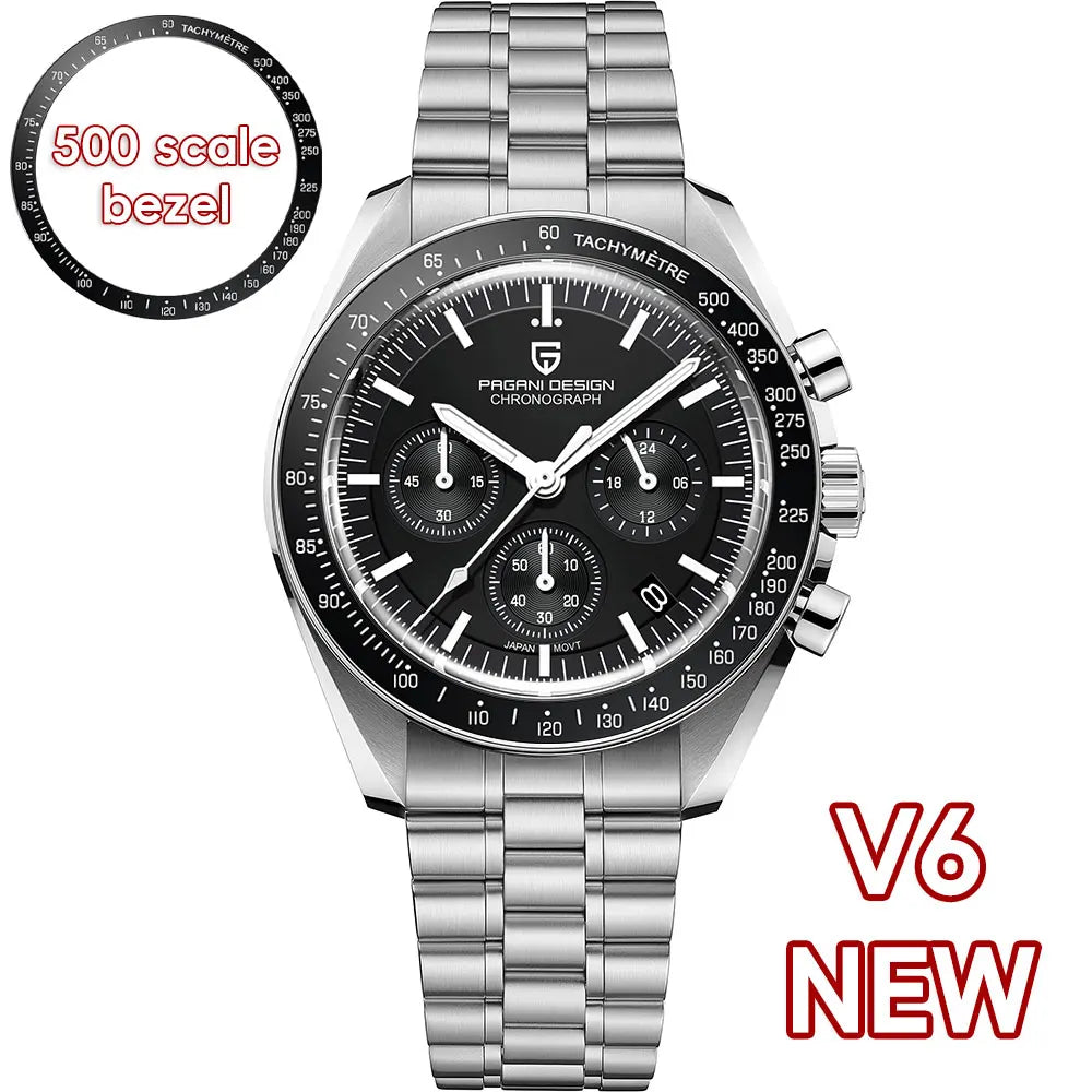 Relojes para hombre PAGANI DESIGN AK Project Mars 2026, reloj de cuarzo de lujo para hombre, cronógrafo deportivo con cristal de zafiro AR, fecha automática