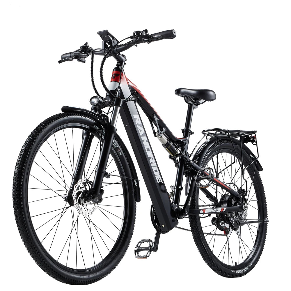 RANDRIDE YG90B 1000W Peak Adult Electric Bike, 48V 17AH Battery, 40km/h Top Speed, Assistance Mileage Max 80KM ,29×2.1 Inch Tire, Aluminium Alloy Frame, 21‑Speed & T200 Brake, Color LCD Display, 75N・M Torque, 30° Max Cl