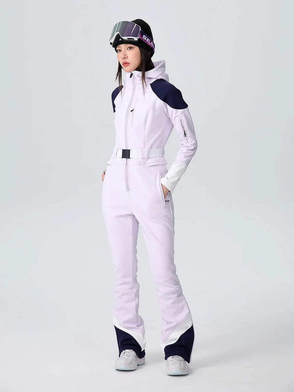 SEARIPE-mono de esquí cálido de alta elasticidad para mujer, traje de Snowboard impermeable y transpirable, conjunto ajustado relleno de plumón para invierno