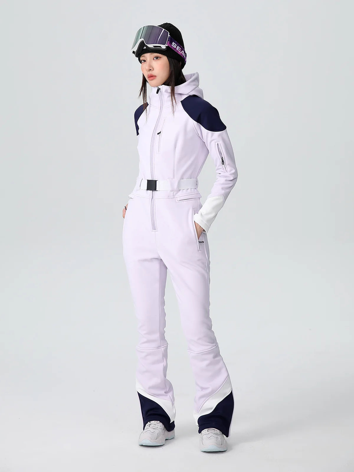 SEARIPE-mono de esquí cálido de alta elasticidad para mujer, traje de Snowboard impermeable y transpirable, conjunto ajustado relleno de plumón para invierno