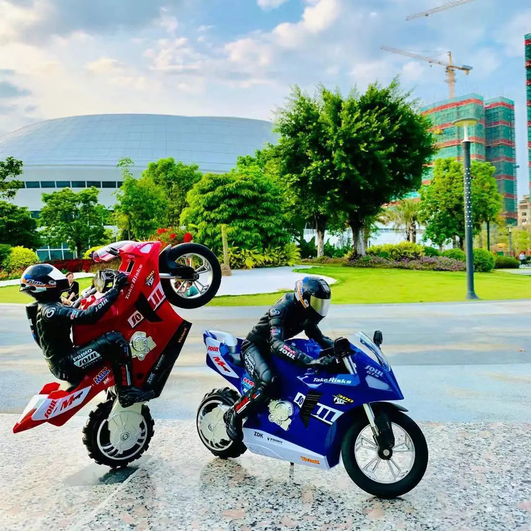 Large Electric RC Motorcycle Self-Balancing, High Speed Drifting & Standing Stunt Car with Multiple Gears for Kids Gift