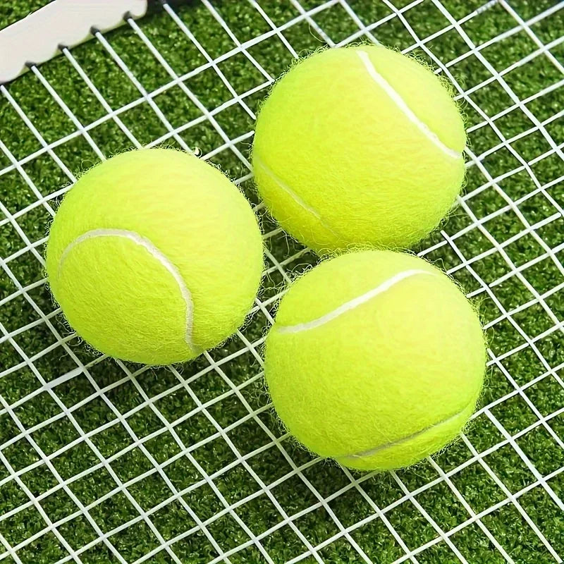 Pelota de tenis de goma profesional, pelota de práctica de tenis de alta resistencia para ejercicios de entrenamiento de competición de Club escolar, 3 uds.