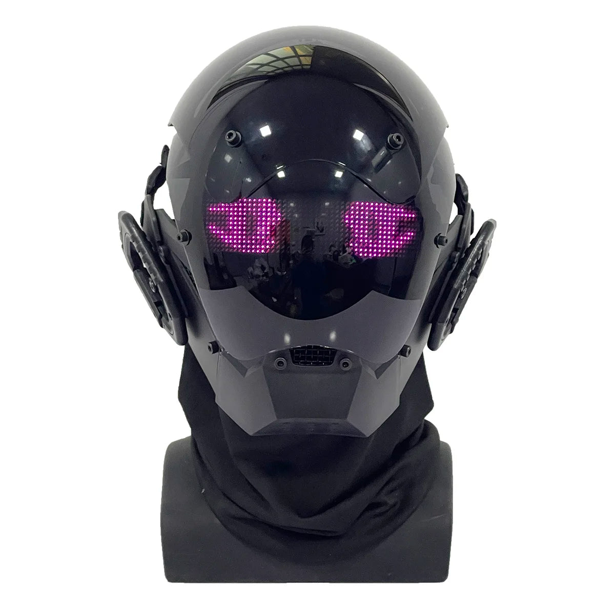 Máscara Cyberpunk LED, Máscara para Juegos de Rol, Control por Aplicación, Casco Programable, Decoración para Juegos de Rol, Disfraz para Fiestas