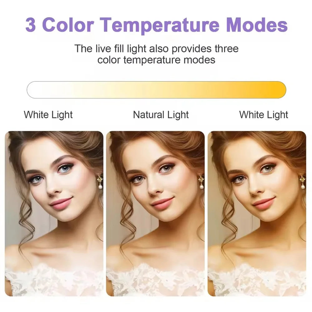 Luz LED de Video con Trípode Profesional, Control Remoto, Panel de Iluminación Regulable, Lámpara de Relleno para Fotografía en Estudio y en Vivo