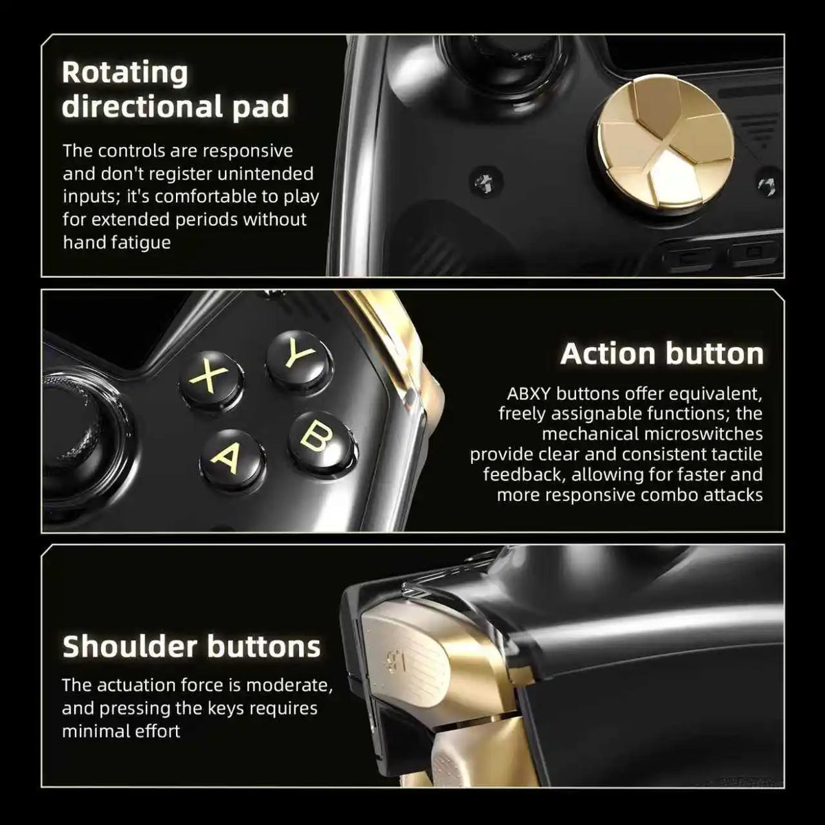 Controlador de Juegos Inalámbrico con Pantalla Interactiva Anbernic RG G01 Compatible con PC/Steam/Linux/Android/Switch/IOS con Efecto Hall