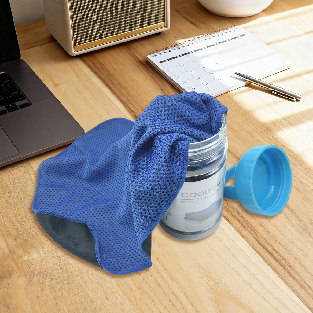 Toalla Refrescante Suave y Transpirable de 39.4 x 11.8 Pulgadas, Envolturas para el Cuello de Enfriamiento Instantáneo, Toalla de Microfibra de Secado Rápido para Yoga, Gimnasio, Deportes, Correr