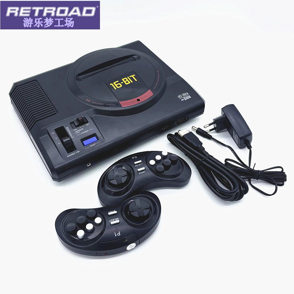 Consola de juegos Retro RETROAD de 16 bits, HD y RCA, 170 juegos, controladores inalámbricos, cartucho de juego Play Genesis/Mega Drive, nueva versión 2025