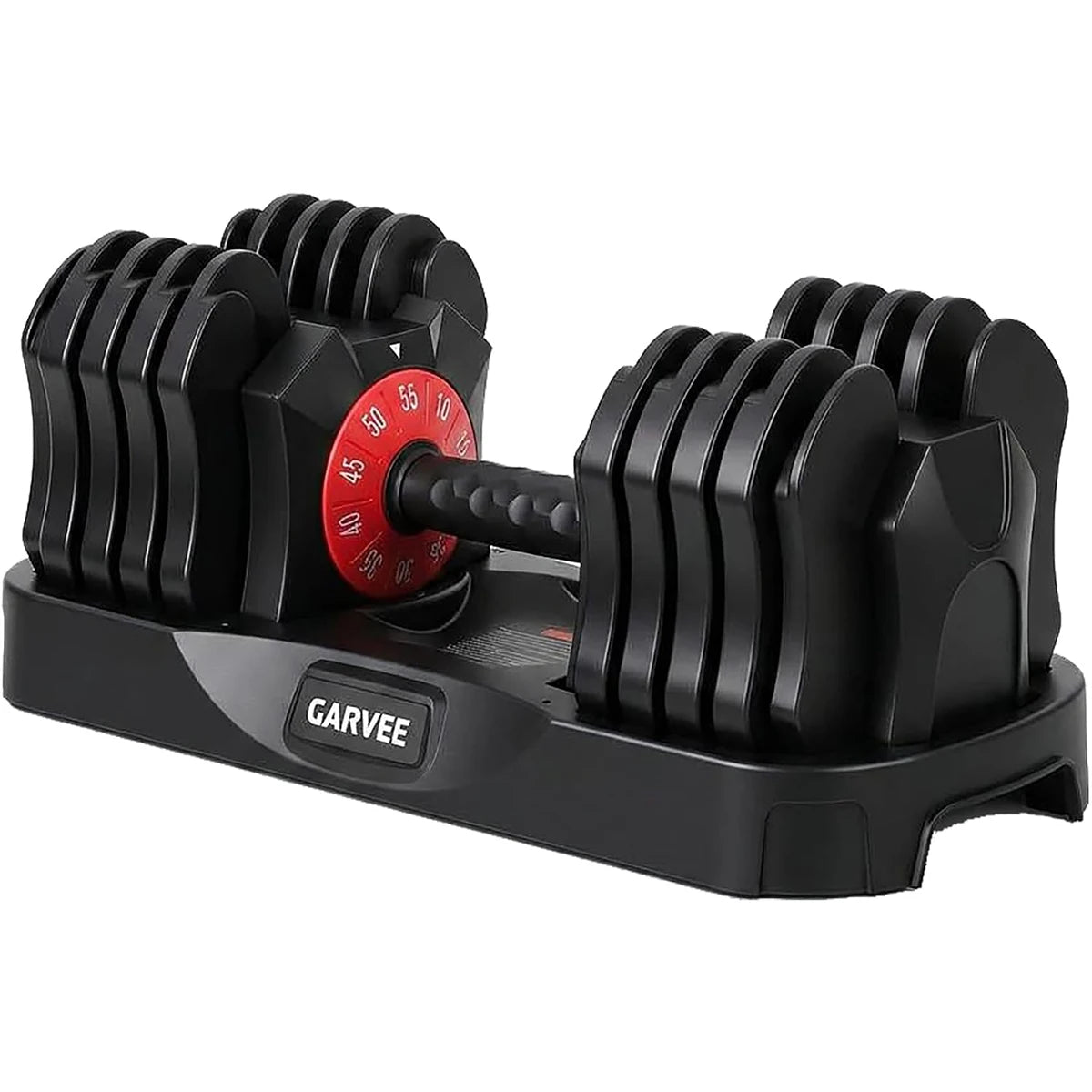 Mancuernas ajustables, con sistema de ajuste rápido de peso en 1 segundo mediante un dial, mango antideslizante, equipo de gimnasio doméstico que ahorra espacio, ideal para hombres y mujeres.