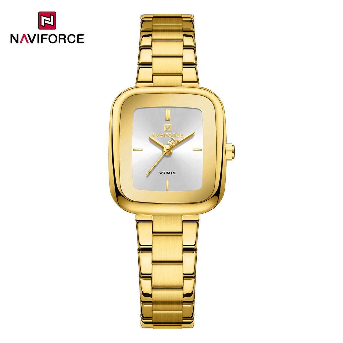 Nuevo reloj de moda vintage para mujer NAVIFORCE, resistente al agua 30m, correa de acero inoxidable, reloj de pulsera casual para dama