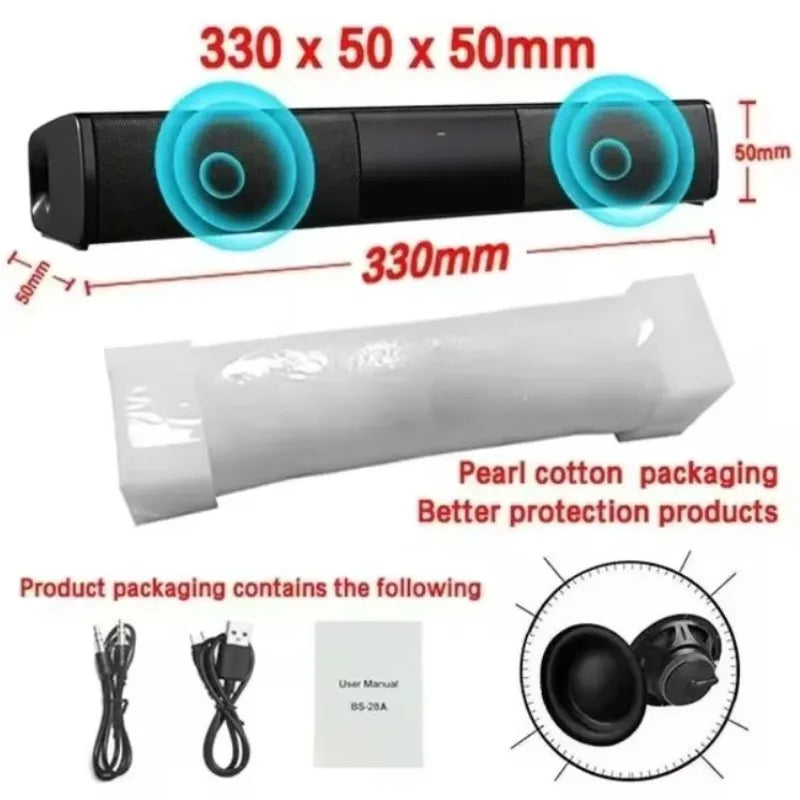 Sistema de sonido de cine en casa, Altavoz Bluetooth, altavoces de ordenador para TV, barra de sonido, caja, Subwoofer, Radio, centro de música, columna de caja de pluma