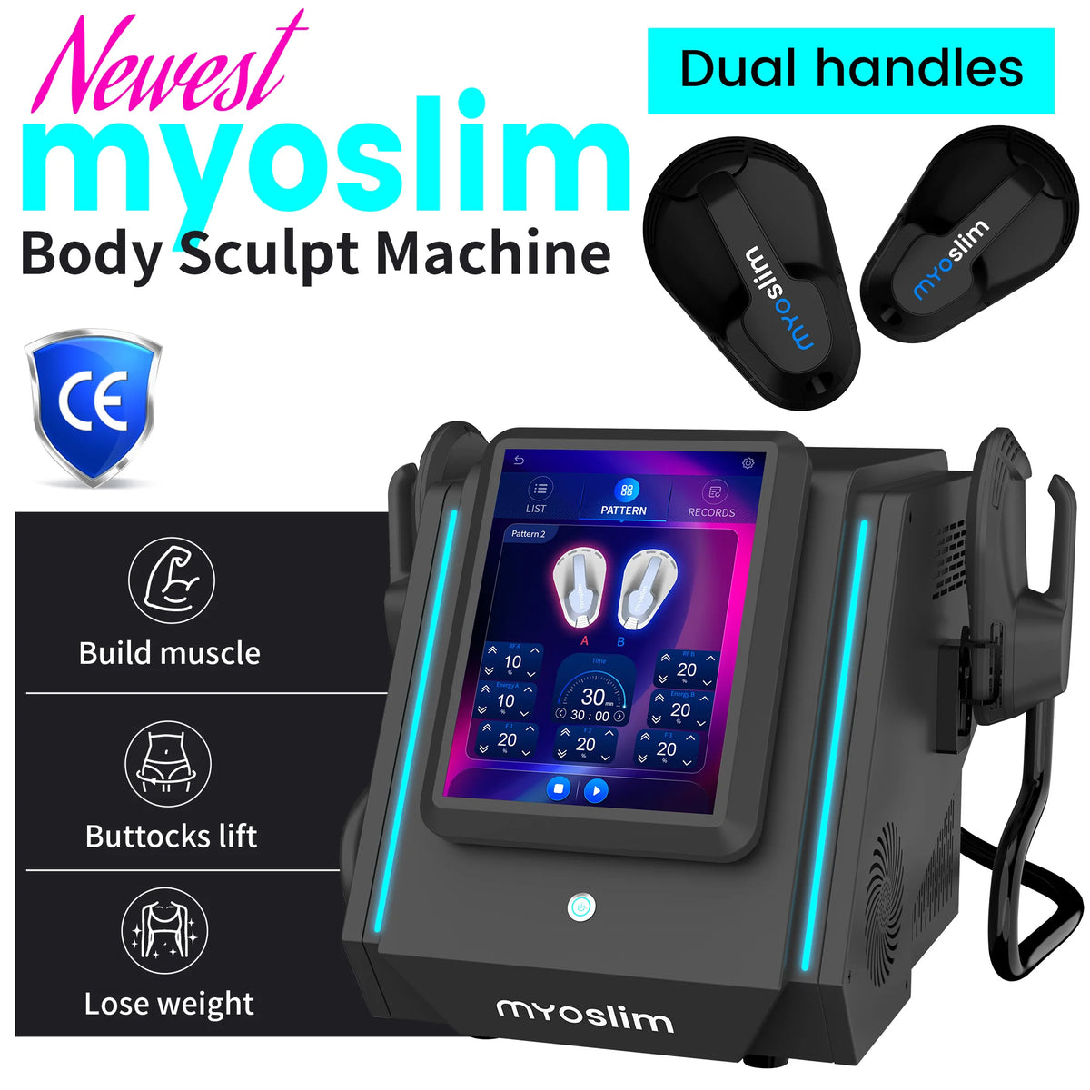 Máquina de Modelado Corporal EMSZero Ultra Neo de Alta Potencia 6500W EMS RF Estimulador Muscular Electromagnético Hiemt Profesional