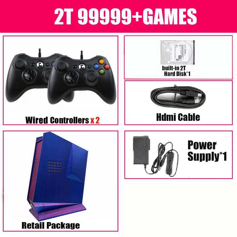 Consola de Juegos Retro G3 Pro con Win11 y Batocera, Disco Duro de 500GB/2TB, Más de 99,999 Juegos, Soporte 3D, Más de 60 Emuladores