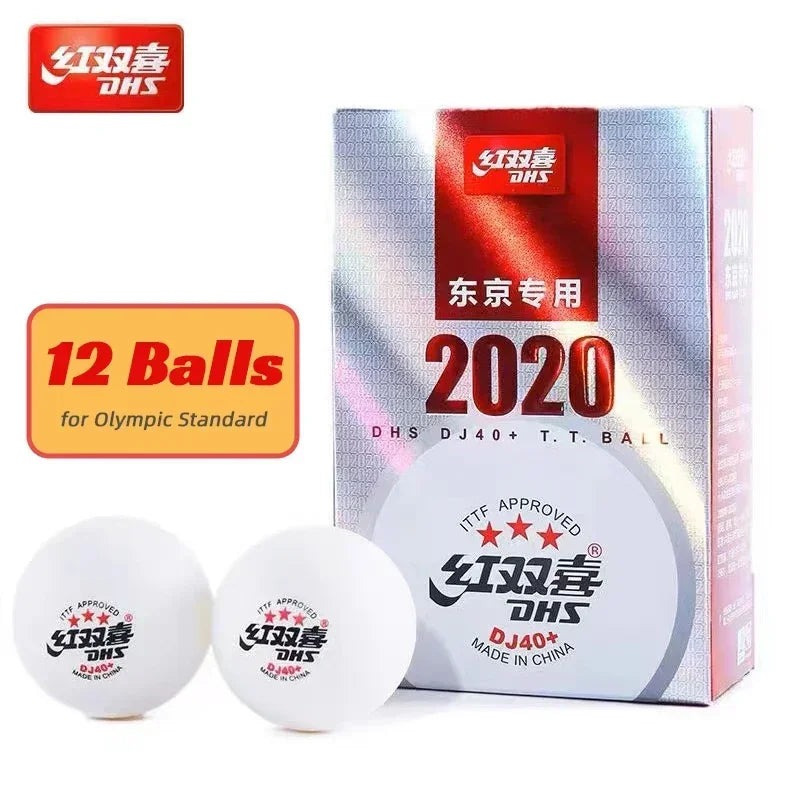 Pelotas de tenis de mesa originales DHS DJ40 +, pelotas de Ping Pong profesionales de 3 estrellas, pelotas DHS WTT ABS, nuevo Material