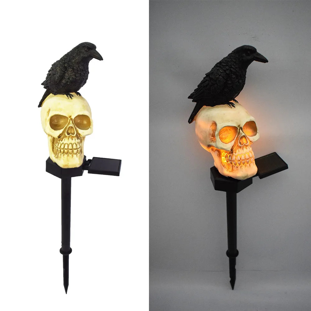 Luz exterior de Halloween, esqueleto, fantasma, Horror, mueca, decoración de fiesta para patio, hogar, vacaciones, iluminación, decoración de jardín