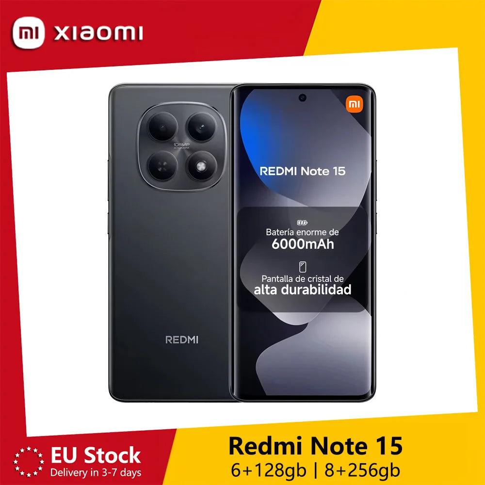 Xiaomi Redmi Note 15 128GB/256GB, MTK Helio G100 Ultra, 6.77" AMOLED Display, 120Hz, 108MP Camera, 6000mAh Battery, NFC