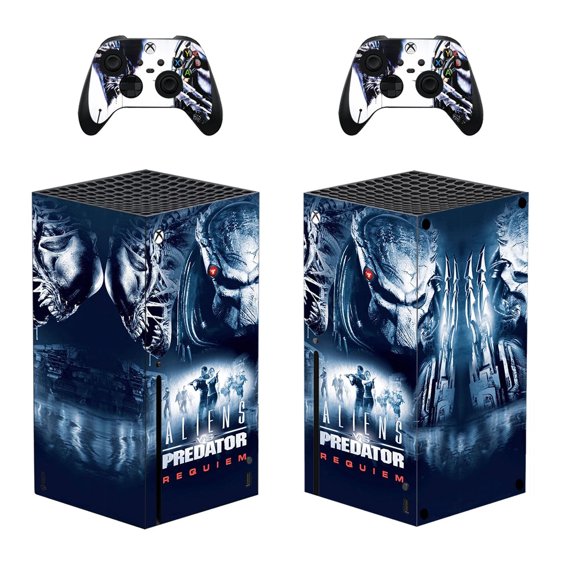 Pegatina protectora de Alien vs. Predator, adhesivo de vinilo para consola Xbox Series X y mando XSX
