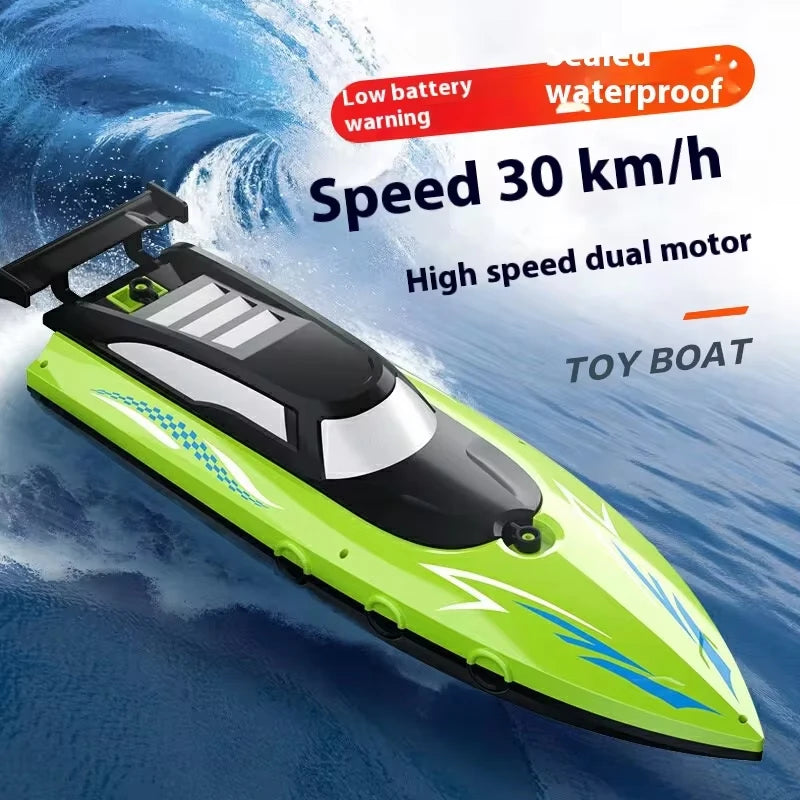 RC Battery Boat Ship 2.4Ghz High-Speed Remote Control Racing Ship Water Speed Boat Child Model Kids Boys Outdoor Pool Toys Gifts