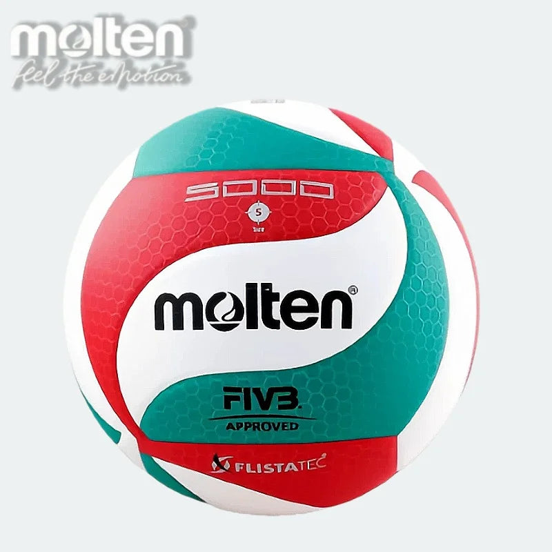 Balón de Voleibol Molten V5M2700/V5M5000/V5M4500 Talla 5, Balones Estándar de Alta Calidad para Partidos en Interiores y Exteriores, Entrenamiento Deportivo para Adultos