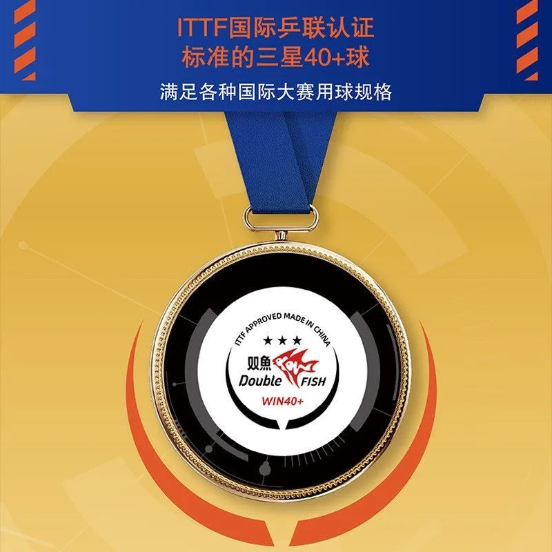 Pelotas de Ping Pong Double Fish Winner 2026, 3 Estrellas, Profesionales, con Costura, Material ABS Nuevo para Partidos