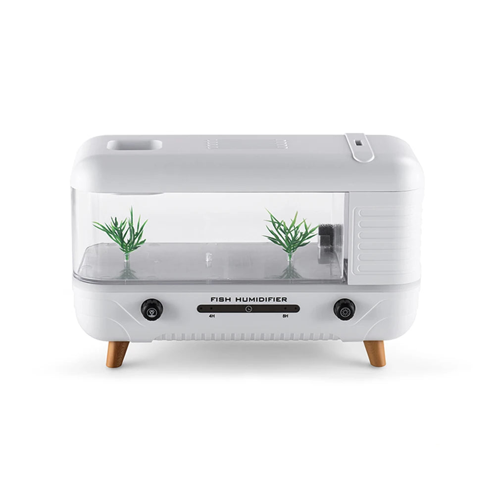 Humidificador de Aroma para Pecera, Humidificador de Aire, Difusor de Aceites Esenciales para el Hogar, Mini Humidificador de Aromaterapia con Luz Nocturna LED