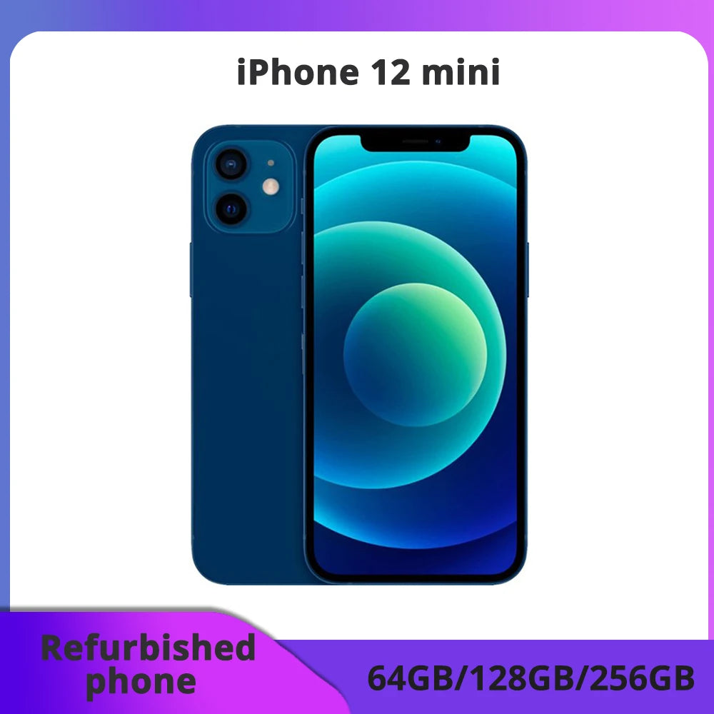 Teléfono reacondicionado Apple iPhone 12 Mini 64/128/256 GB ROM 4 GB RAM iOS A14 Bionic Hexa Core en excelente estado